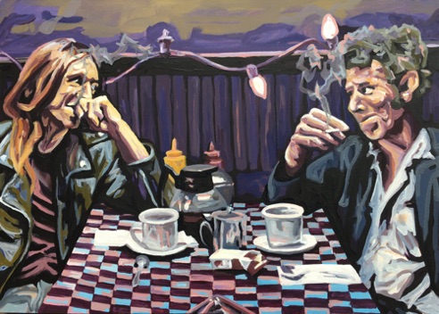 "Iggy and Tom" 22x30, oil on canvas.